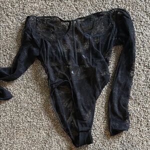 Anthropologie Black Lace Bodysuit